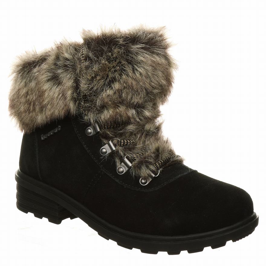 Bearpaw Serenity Ankle Boots UK - Women's Boots Black ||NWDARM-012||